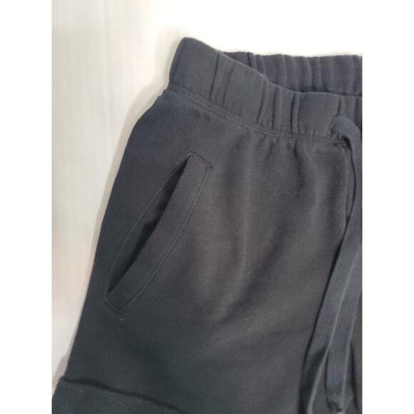 Victorias Secret Pink Sweat Shorts SZ XS Black Drawstring Pockets Logo Y2K - Picture 4 of 7